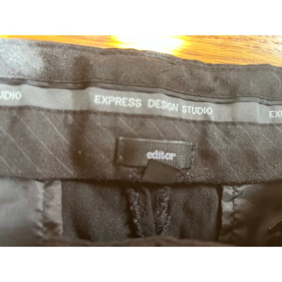 Express Editor black bootcut pants size‎ 4R Preppy vintage flat front washable - Picture 3 of 4
